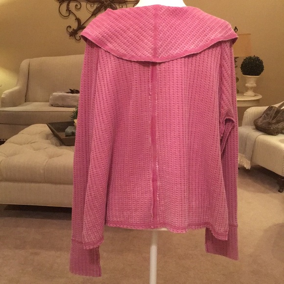 Free People Wildcat Cowlneck Thermal In Rose - Picture 7 of 8